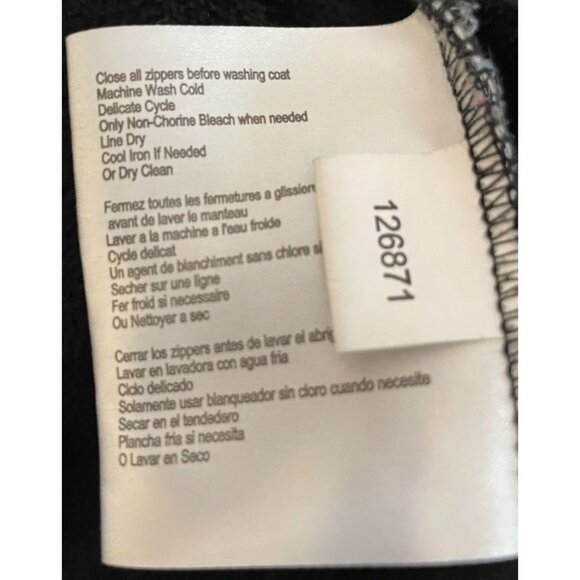 Michael Kors Women's Black Belted Asymmetrical Zipper Coat 2X fleece lined - Picture 5 of 10